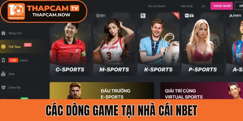 Các dòng game tại nhà cái Nbet