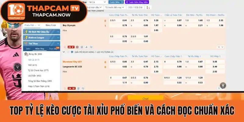 Top tỷ lệ kèo cược tài xỉu phổ biến và cách đọc chuẩn xác