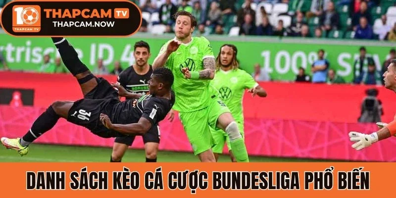 Danh sách kèo cá cược Bundesliga phổ biến